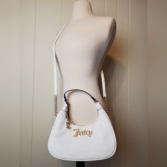 JUICY COUTURE white semi charmed coho crossbody bag - Picture 2 of 8